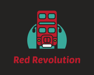 Red London Bus logo design