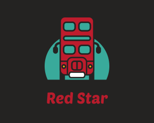 Red London Bus logo design