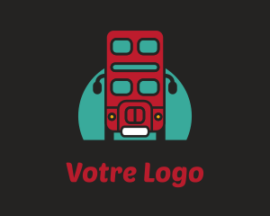 Red Robot - Red London Bus logo design