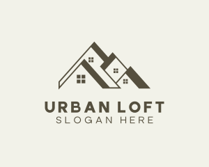 Loft - House Roof Realtor logo design