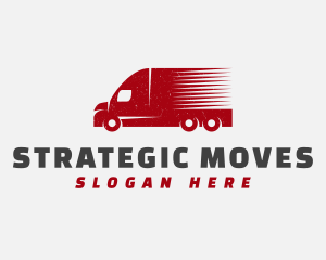 Delivery Transport Truck logo design