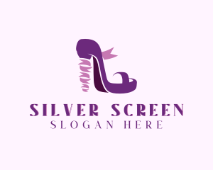 Ribbon Stiletto Shoe Logo