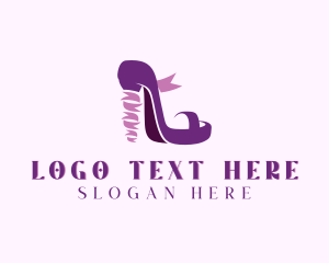 Ribbon Stiletto Shoe Logo