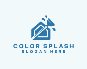 Plumbing Plunger House logo design