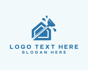 Clog - Plumbing Plunger House logo design