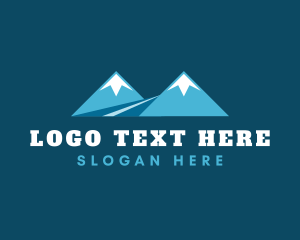 Negative Space - Twin Peak Mountain Path logo design