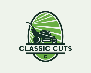 Lawn Mower Landscaping logo design