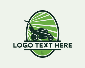 Lawn Mower Landscaping Logo