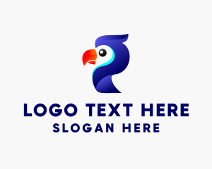 Zoology - Parrot Aviary Letter P logo design