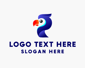 Color - Parrot Aviary Letter P logo design