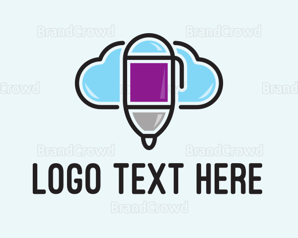 Cloud Writing Pen Logo