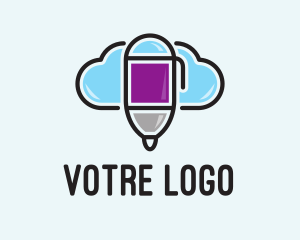 Cloud Writing Pen  Logo