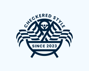 Checkered - Racing Flag Pit Stop logo design