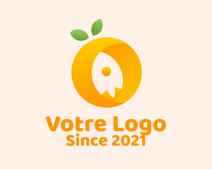 Aircraft - Orange Rocket Launch logo design