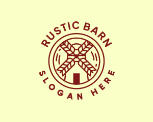 Barn Wheat Farming logo design