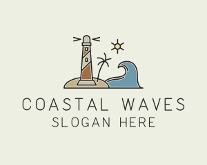 Coastal Wave Lighthosue logo design
