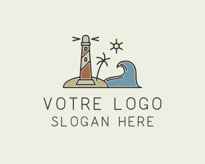 Tourism - Coastal Wave Lighthosue logo design