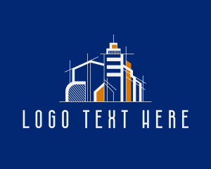 Apartment - Metropolis Building Architecture logo design