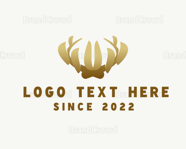 Golden Antler Crown Logo