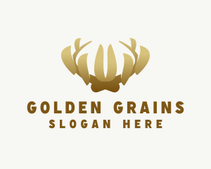 Golden Antler Crown logo design