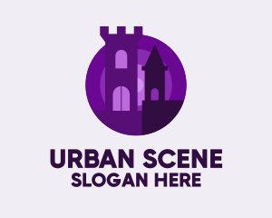 Scene - Castle Night Scene logo design