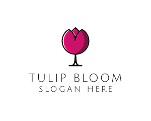 Tulip - Tulip Wine Glass logo design