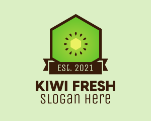 Kiwi - Hexagon Kiwi Fruit logo design