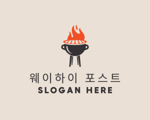 Barbecue BBQ Food Grill  logo design