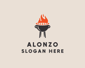 Barbecue BBQ Food Grill  logo design