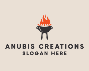 Barbecue BBQ Food Grill  logo design