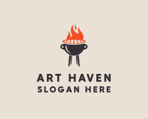 Barbecue BBQ Food Grill  logo design