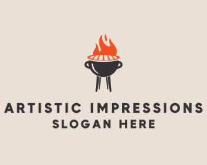 Barbecue BBQ Food Grill  logo design