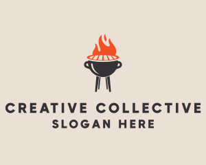 Barbecue BBQ Food Grill  logo design