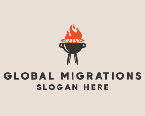 Barbecue BBQ Food Grill  logo design