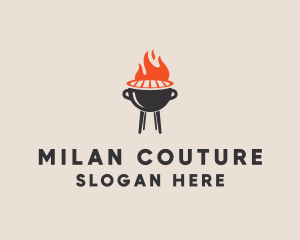 Barbecue BBQ Food Grill  logo design