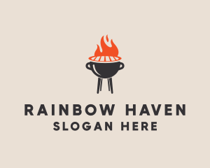 Barbecue BBQ Food Grill  logo design