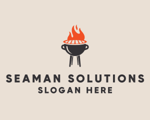 Barbecue BBQ Food Grill  logo design