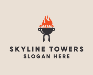 Barbecue BBQ Food Grill  logo design