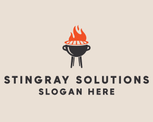 Barbecue BBQ Food Grill  logo design