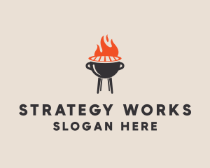 Barbecue BBQ Food Grill  logo design