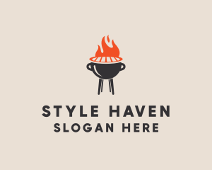 Barbecue BBQ Food Grill  logo design