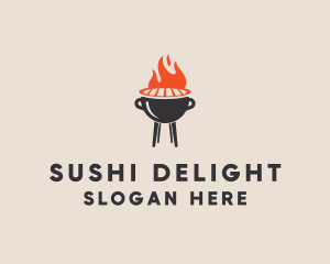 Barbecue BBQ Food Grill  logo design