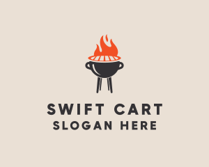 Barbecue BBQ Food Grill  logo design