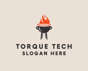 Barbecue BBQ Food Grill  logo design