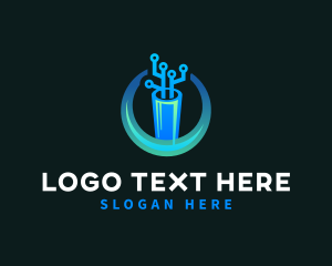 Transmission - Electrical Wire Circuitry logo design