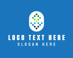 Dog Tag - Digital Tech Dots logo design