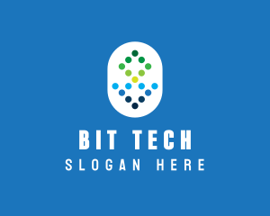 Digital Tech Dots logo design