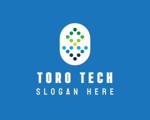 Digital Tech Dots logo design