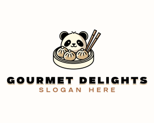 Dimsum Panda Restaurant logo design