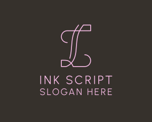 Script Business Letter L logo design